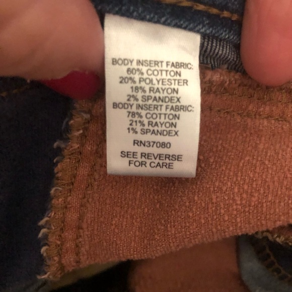 Versona BOHO Flare Striped Color Block Jeans Size 16 L - Picture 11 of 11